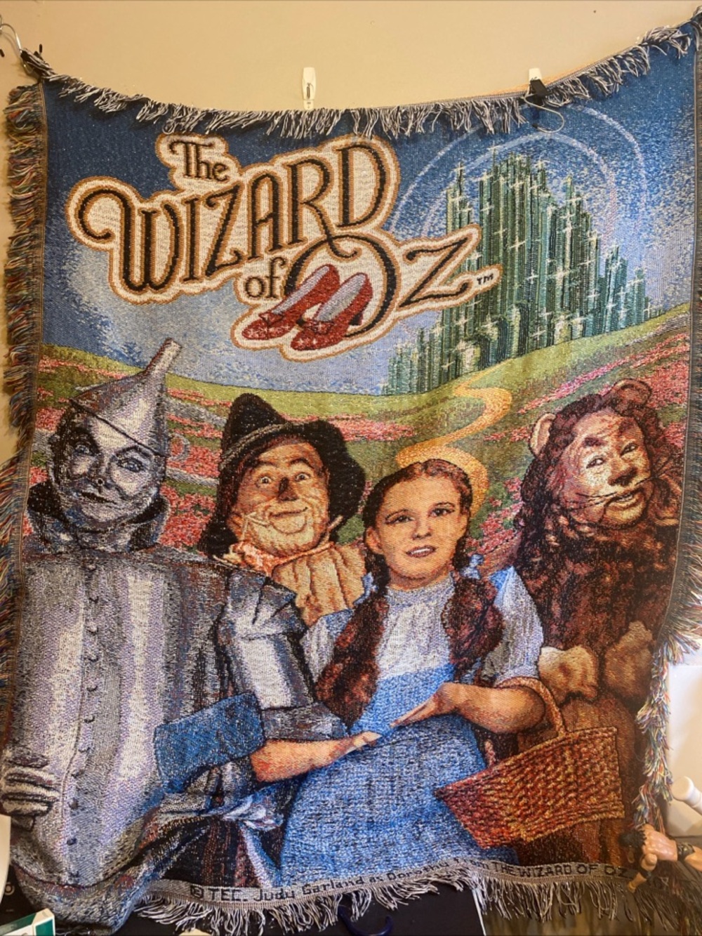 Warner Brothers Wizard‎ Of Oz Tapestry Throw 48x60 Judy Garland As Dorothy
